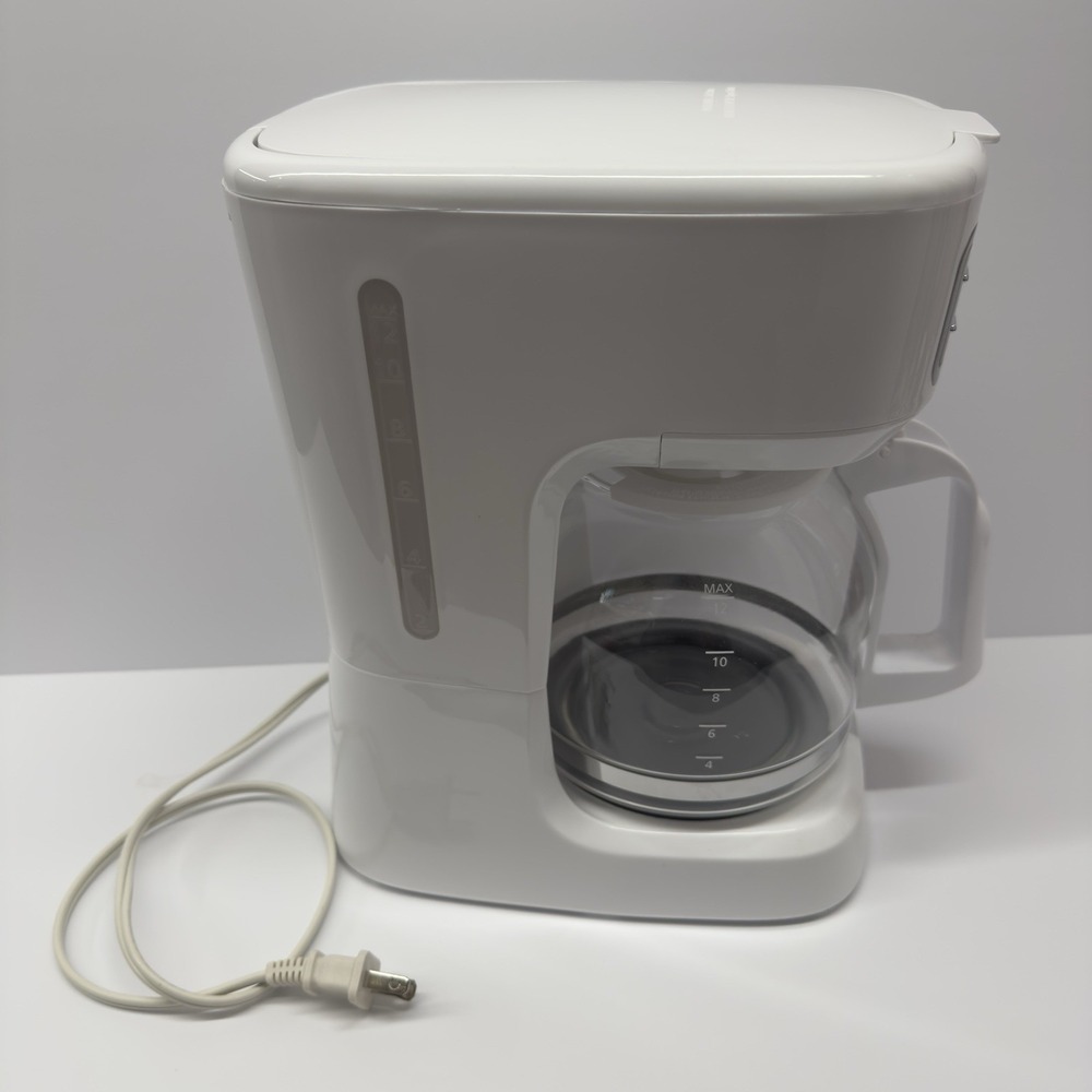 Finish 12-Cup Programmable Coffee Maker, White